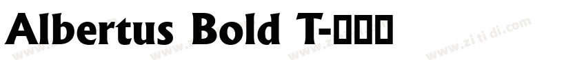 Albertus Bold T字体转换
